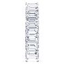 8 Carat Emerald Cut Lab Grown Diamond Eternity Ring In 14 Karat White Gold, Ring Size 4.5 Image-4