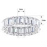 9 Carat Emerald Cut Lab Grown Diamond Eternity Ring In 14 Karat White Gold, Ring Size 7 Image-5
