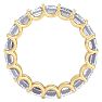 8 1/2 Carat Emerald Cut Lab Grown Diamond Eternity Ring In 14 Karat Yellow Gold, Ring Size 5.5 Image-3