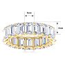 9 Carat Emerald Cut Lab Grown Diamond Eternity Ring In 14 Karat Yellow Gold, Ring Size 6.5 Image-5