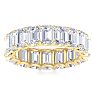 9 Carat Emerald Cut Lab Grown Diamond Eternity Ring In 14 Karat Yellow Gold, Ring Size 7.5 Image-1