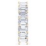 9 Carat Emerald Cut Lab Grown Diamond Eternity Ring In 14 Karat Yellow Gold, Ring Size 7.5 Image-4