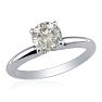 Certified Natural 1ct Genuine Diamond Solitaire Ring in White Gold Image-2