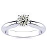 14K White Gold 1/2 Carat Diamond Solitaire Ring Image-1