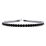 4 1/4 Carat Mens Black Diamond Bracelet In 14 Karat White Gold, 7 1/2 Inches Image-1