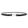 4 1/4 Carat Mens Black Diamond Bracelet In 14 Karat White Gold, 7 1/2 Inches Image-2