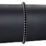 4 1/4 Carat Mens Black Diamond Bracelet In 14 Karat White Gold, 7 1/2 Inches Image-4