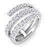 1 1/2 Carat Diamond Wrap Ring In 14 Karat White Gold Image-2