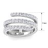 1 1/2 Carat Diamond Wrap Ring In 14 Karat White Gold Image-5