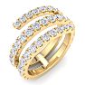 1 1/2 Carat Diamond Wrap Ring In 14 Karat Yellow Gold Image-2