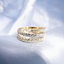 1 1/2 Carat Diamond Wrap Ring In 14 Karat Yellow Gold Image-7