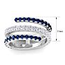 1 1/2 Carat Diamond and Sapphire Wrap Ring In 14 Karat White Gold Image-5