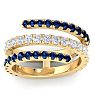 1 1/2 Carat Diamond and Sapphire Wrap Ring In 14 Karat Yellow Gold Image-1