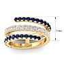 1 1/2 Carat Diamond and Sapphire Wrap Ring In 14 Karat Yellow Gold Image-5