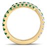 1 1/2 Carat Diamond and Emerald Wrap Ring In 14 Karat Yellow Gold Image-3