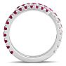 1 1/2 Carat Lab Grown Diamond and Ruby Wrap Ring In 14 Karat White Gold Image-3