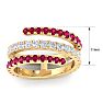 1 1/2 Carat Lab Grown Diamond and Ruby Wrap Ring In 14 Karat Yellow Gold Image-5
