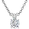 1/4 Carat Moissanite Solitaire Necklace in Sterling Silver, 18 inches Image-1
