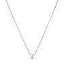 1/4 Carat Moissanite Solitaire Necklace in Sterling Silver, 18 inches Image-2