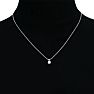 1/4 Carat Moissanite Solitaire Necklace in Sterling Silver, 18 inches Image-4