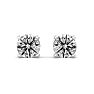 2 Carat Lab Grown Diamond Earrings In 14 Karat White Gold, Basket Setting Image-2