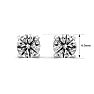 2 Carat Lab Grown Diamond Earrings In 14 Karat White Gold, Basket Setting Image-5