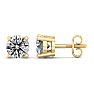 2 Carat Lab Grown Diamond Earrings, VS Clarity In 14 Karat Yellow Gold, Basket Setting, New Lowest Price Ever! Image-1