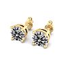 2 Carat Lab Grown Diamond Earrings, VS Clarity In 14 Karat Yellow Gold, Basket Setting, New Lowest Price Ever! Image-3