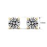 2 Carat Lab Grown Diamond Earrings, VS Clarity In 14 Karat Yellow Gold, Basket Setting, New Lowest Price Ever! Image-5