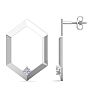 0.06 Carat Lab Grown Diamond Earrings In 14K White Gold, Modern Image-1