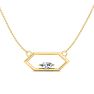 1/4 Carat Marquise Shape Lab Grown Diamond Necklace In 14K Yellow Gold Image-1