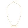 1/4 Carat Marquise Shape Lab Grown Diamond Necklace In 14K Yellow Gold Image-2