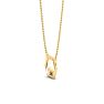 1/4 Carat Marquise Shape Lab Grown Diamond Necklace In 14K Yellow Gold Image-4