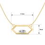 1/4 Carat Marquise Shape Lab Grown Diamond Necklace In 14K Yellow Gold Image-5