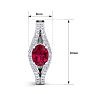 2 1/4 Carat Ruby and Lab Grown Diamond Hoop Earrings In 14 Karat White Gold Image-5