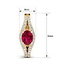 2 1/4 Carat Ruby and Lab Grown Diamond Hoop Earrings In 14 Karat Yellow Gold Image-5
