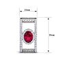 2 1/2 Carat Ruby and Lab Grown Diamond Hoop Earrings In 14 Karat White Gold Image-5