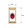 2 1/2 Carat Ruby and Lab Grown Diamond Hoop Earrings In 14 Karat Yellow Gold Image-5