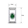 2 1/2 Carat Emerald and Lab Grown Diamond Hoop Earrings In 14 Karat White Gold Image-5