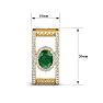 2 1/2 Carat Emerald and Lab Grown Diamond Hoop Earrings In 14 Karat Yellow Gold Image-5