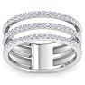 1/2 Carat Lab Grown Diamond Wrap Ring In 14 Karat White Gold Image-1
