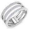 1/2 Carat Lab Grown Diamond Wrap Ring In 14 Karat White Gold Image-2