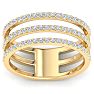 1/2 Carat Lab Grown Diamond Wrap Ring In 14 Karat Yellow Gold Image-1