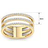 1/2 Carat Lab Grown Diamond Wrap Ring In 14 Karat Yellow Gold Image-5