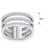 1 Carat Lab Grown Diamond Wrap Ring In 14 Karat White Gold Image-5