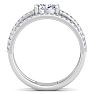 1 1/2 Carat Lab Grown Diamond Wrap Ring In 14 Karat White Gold Image-3
