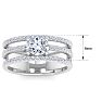 1 1/2 Carat Lab Grown Diamond Wrap Ring In 14 Karat White Gold Image-5