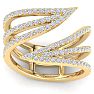 1 Carat Lab Grown Diamond Open Ring In 14 Karat Yellow Gold Image-1