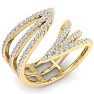 1 Carat Lab Grown Diamond Open Ring In 14 Karat Yellow Gold Image-2