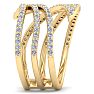 1 Carat Lab Grown Diamond Open Ring In 14 Karat Yellow Gold Image-4